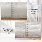 ORINOVA White Faux Sheepskin Shaggy Fur Rug - Image 4