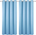 LEMOMO Sky Blue Blackout Curtains 66 x 63 Inch Length/Set of 2 Curtain - Image 9