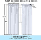 Simplebrand Semi Sheer Gold Curtains 96 Inches Long 2 Panels, Light Filtering - Image 2