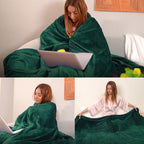 Forest Green Flannel Fleece Throw Blanket Throw Size, Super Soft Plush Cozy and - Image 2