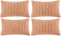 Fancy Homi 4 Packs Peach Decorative Throw Pillow Covers 16x24 Inch by Fancy+Homi