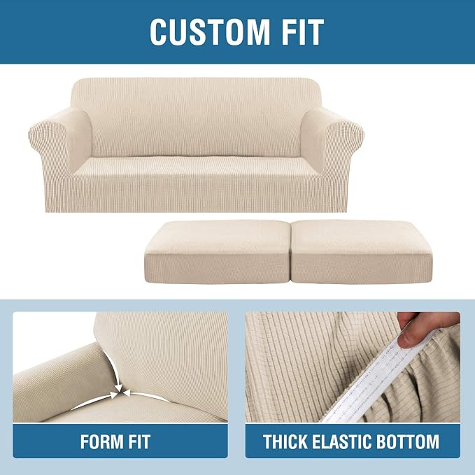 H.VERSAILTEX 3 Piece Stretch Sofa Covers - Image 6