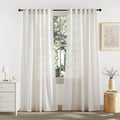 RYB HOME Linen Sheer Curtains Light & Airy Translucent Privacy Protected by RYBHOME