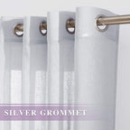 NICETOWN Linen Sheer Mist Grey Curtains - Image 2