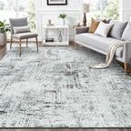 Rugflix 5x7 Washable Area Rugs, Neutral Boho Carpet Living Room Rug Non Slip by RugflixAreaRugs