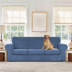 WEERRW Velvet Plush Fabric 4 Pieces Sofa Covers - Image 2