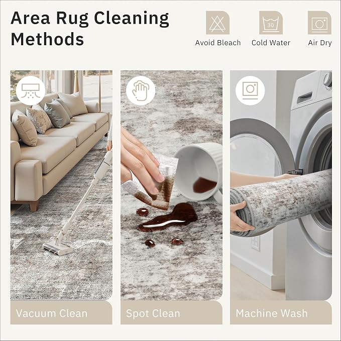 3x5 Rug, Abstract Small Area Rug - Image 9