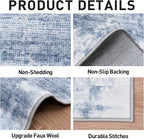 2'6''x8' Runner Rugs Washable Rug: Modern Abstract Living Room Rug Soft - Image 5