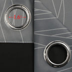 Estelar Textiler Grey and Greyish White Blackout Curtains 45 Inch Length - Image 7