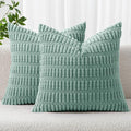 MIULEE Pack of 2 Corduroy Decorative Throw Pillow Covers 18x18 Inch Soft Boho by MIULEE