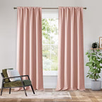 RYB HOME Bedroom Blackout Curtains 84 inches Long, 100% Blackout Thermal by RYBHOME