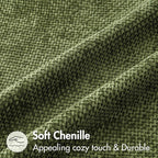 MIULEE Pack of 2 Couch Throw Pillow Covers 20x20 Inch Olive Green Modern Boho - Image 6