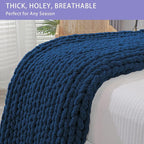 Bigacogo Chunky Knit Throw Blanket - Image 4