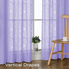 Simplebrand Lavender Semi Sheer Curtains 63 Inch Length 2 Panels, Light - Image 5
