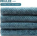 MIULEE Pack of 4 Couch Throw Pillow Covers 20x20 Inch Smoke Blue Soft - Image 6