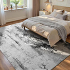 Ompaa Living Room Rug 5x8 Ink Black Area Rug Machine Washable Boho Rug Non Slip by OmpaaHomeDecor