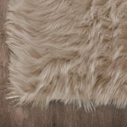 Latepis 2x3 Brown Beige Small Faux Fur Rug Fluffy Furry Rugs Throw Rug Washable - Image 5
