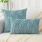 decorUhome Summer Throw Pillow Covers 20x20 Inch Set of 2, Soft Plush Faux Wool - Image 7