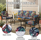 hyha 4Pcs Patio Cushion Covers, Stretch Outdoor Couch Cushion Covers Replacement - Image 3
