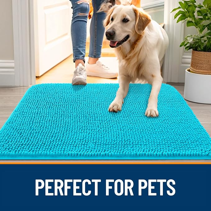 OLANLY Dog Door Mat for Muddy Paws 59x32, Absorbs Moisture and Dirt, Absorbent - Image 6