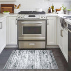 Lansny Modern Abstract Entryway Rug Indoor 2x3 Washable Rug Non-Slip Soft Small - Image 2