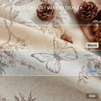 jinchan Floral Curtain Valance for Windows 16 Inch Linen Valance for Kitchen - Image 9
