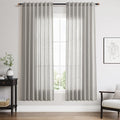 Light Gray Linen Curtains 72 Inches Long by Nanspring