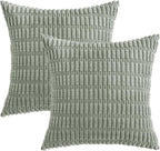 MIULEE Pack of 2 Spring Corduroy Decorative Throw Pillow Covers 16x16 Inch Soft - Image 6