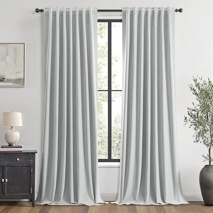 MIULEE 100% Blackout Linen Curtains by MIULEE