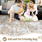 XLUEZ 5x7 Area Rugs for Living Room, Washable Modern Abstract Large Area Rug - Image 6