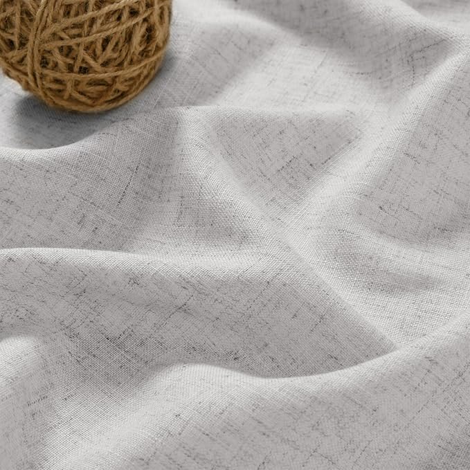 Nanspring Grey Linen Curtains 80 Inches Length - Image 5