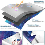 100% Blackout Curtains for Bedroom, Portable DIY Window Blinds, No Drill Window - Image 2