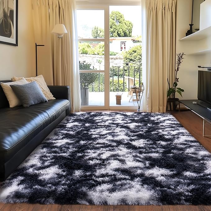 Rugs for Living Room 10x14, Soft Shaggy Modern Shag Area Rug for Bedroom by Quntue