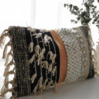 Decorative Boho-Chic Premium Pillow Cover 12x20 Handwoven Tufted Cotton Lumbar by Cozydeko