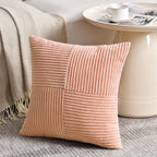 Fancy Homi 2 Packs Peach Decorative Throw Pillow Covers 16x16 Inch - Image 2