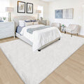 White Rug for Living Room 5x8ft Fluffy Area Rug Mat Bedside Throw Rug for by JiaoBaba