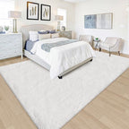 White Rug for Living Room 5x8ft Fluffy Area Rug Mat Bedside Throw Rug for by JiaoBaba