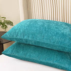CaliTime Throw Pillow Covers Decorative 20 X 26 Inches Pack of 2 Cozy Chenille - Image 3