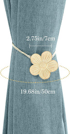 Lewondr Vintage Magnetic Curtain Tieback, 1 Pair Resin Flower Curtain Drapery - Image 8
