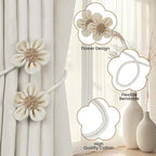 KLOGTSIND Flower Curtain Tiebacks, 4 Pack Curtain Ties Elegant DIY Curtain - Image 4