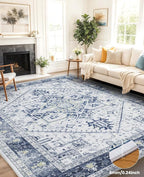 AMADA HOMEFURNISHING 8x10 Area Rugs, Low-Profile Large Washable Area Rug - Image 4