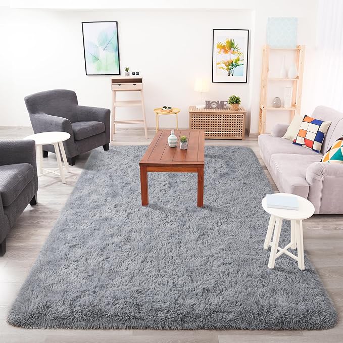 Chicrug Soft Area Rugs for Bedroom Living Room Plush Fluffy Rug 4x6 Feet - Image 6