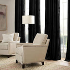 RYB HOME Black Velvet Curtains 72 inches - Image 6