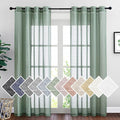 NICETOWN Linen Sheer Curtains Flax Textured by NICETOWN