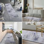 Toneed 2x6 Runner Rug Modern Abstract Hallway Rug Washable Non Slip Rubber Rugs - Image 2