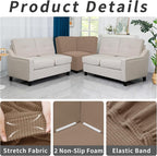 Easy-Going Stretch Sectional Corner Sofa Slipcover 1-Piece Couch Sofa Cover - Image 4