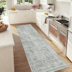 2x8 Washable Runner Rug: Moroccan Geometric Boho Rug Farmhouse Non Slip Stain - Image 2