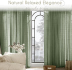 Olive Green Curtains 120 inch Length 2 Panels - Image 6