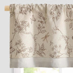 jinchan Floral Curtain Valance for Windows 16 Inch Linen Valance for Kitchen by JINCHAN