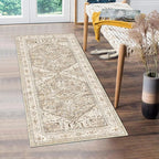 Yamaziot Washable Runner Rug, 2x5 Non-Slip Boho Vintage Hallway Rug Runner by Yamaziot
